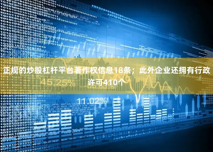 正规的炒股杠杆平台著作权信息18条；此外企业还拥有行政许可410个